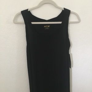 Long black casual dress